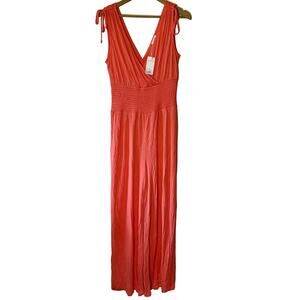 NWT VS Marketplace Lascana V-Neck Tie-Shoulder Jumpsuit